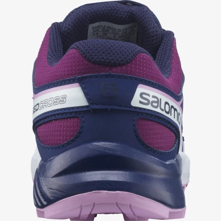 Fuchsia / Navy Salomon Speedcross Kids' Hiking Shoes | IE JS4021